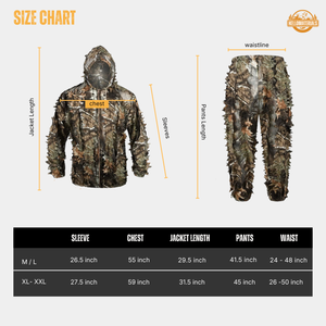 Hellomaterials 3D Leafy Camo hunting Suit