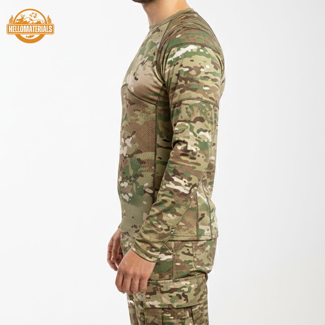Hellomaterials lightweight camo base layer