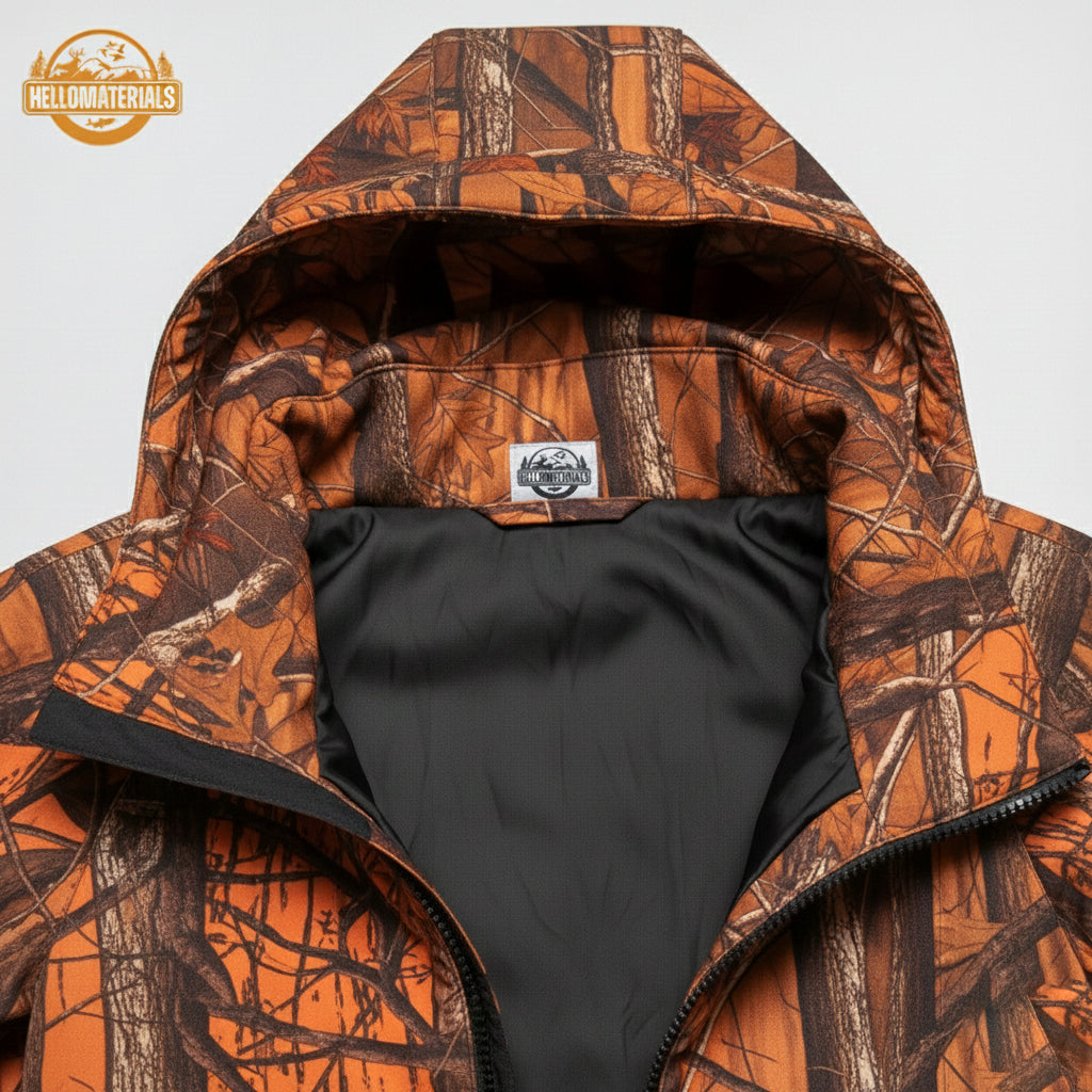 Hellomaterials Camo Blaze Orange Hunting Suit