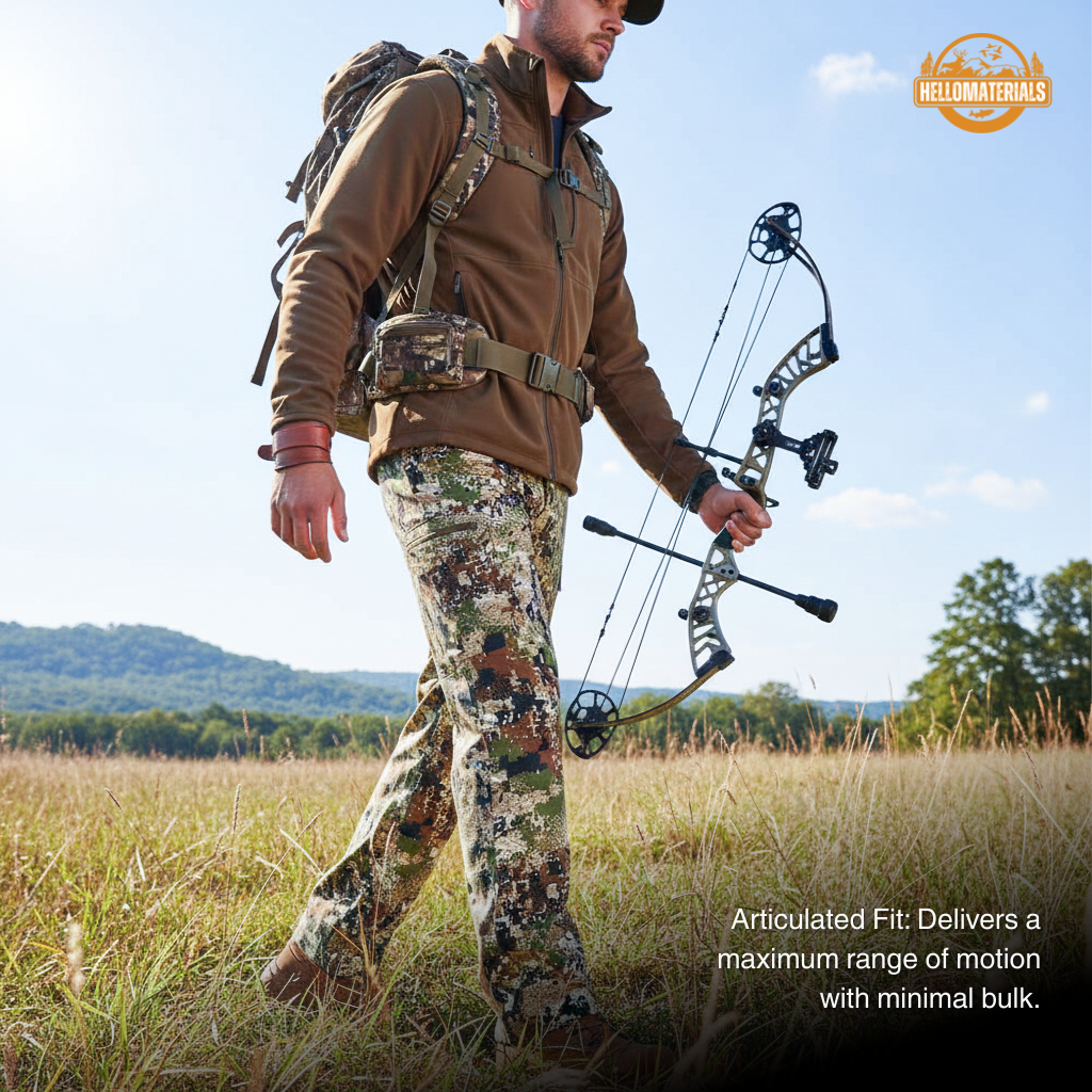 Hellomaterials men's hunting apparel collection traverse pant feature