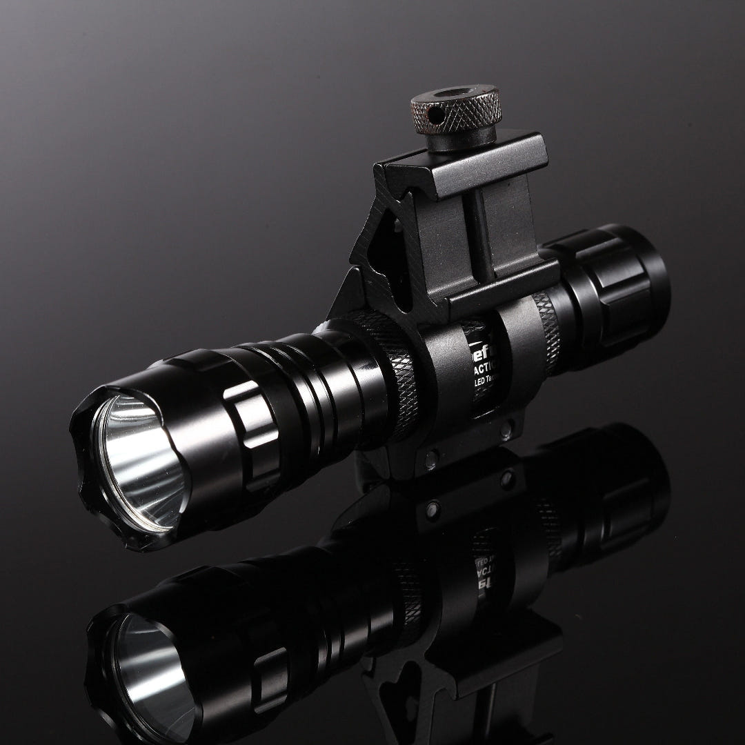 Hellomaterials tactical flashlight mount front view for hunting and tactical gear