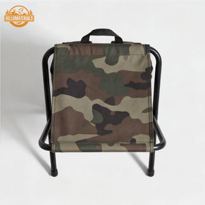 Hellomaterials Camo Backpack Chair | Folding Camp Stool Pack