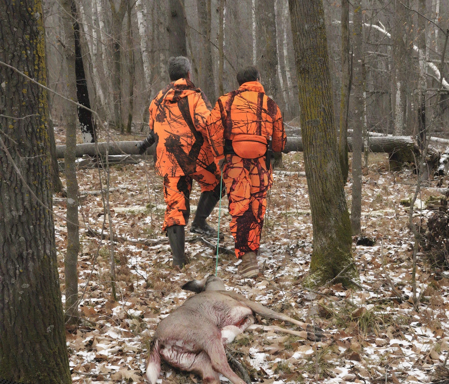 Blaze Orange Camo Hunting Suit | Windproof Thermal