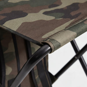 Hellomaterials Camo Backpack Chair | Folding Camp Stool Pack