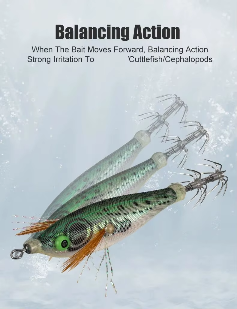 Hellomaterials 14pcs/Set Lures Cuttlefish Shrimp Baits