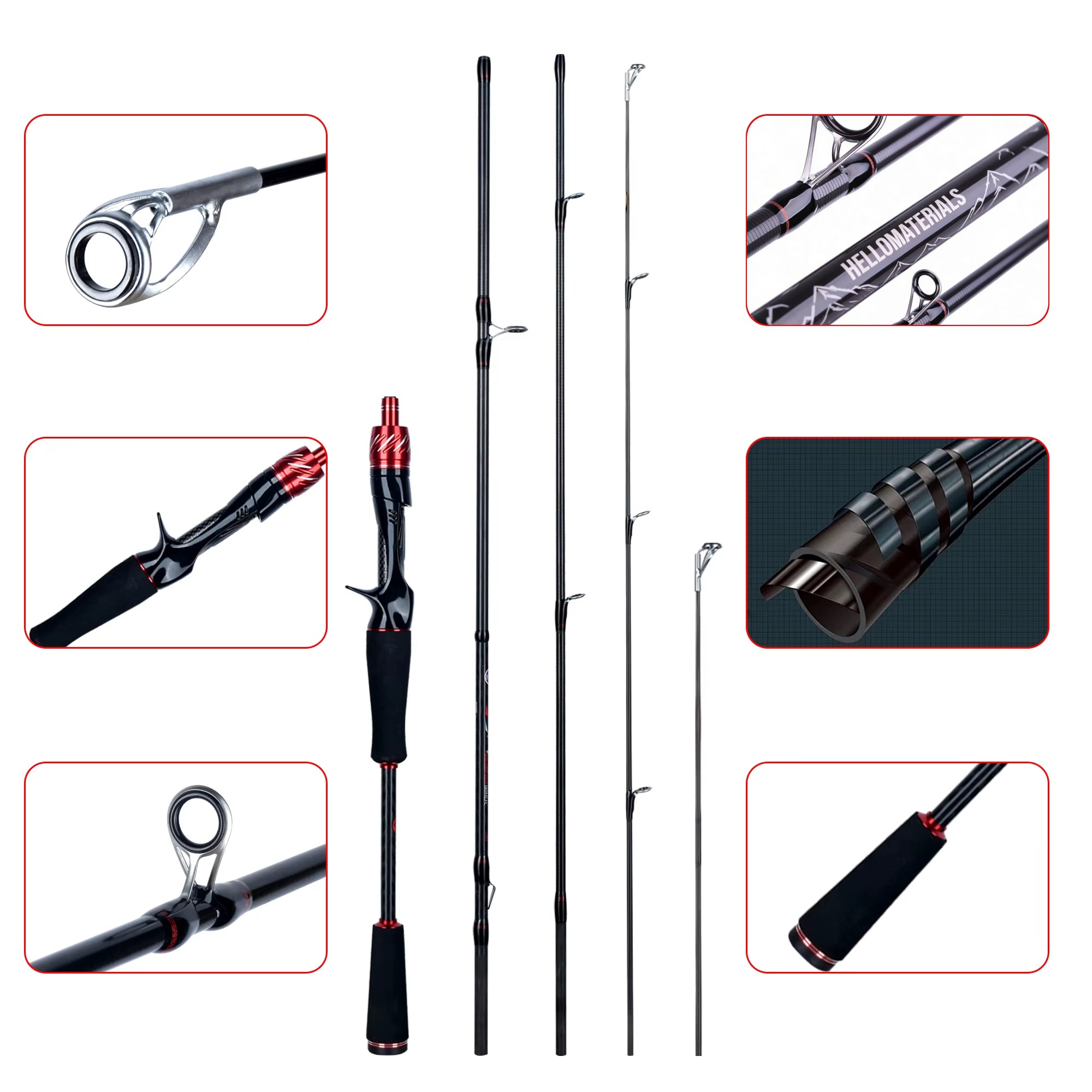 Hellomaterials Spinning Bait Fishing Rods