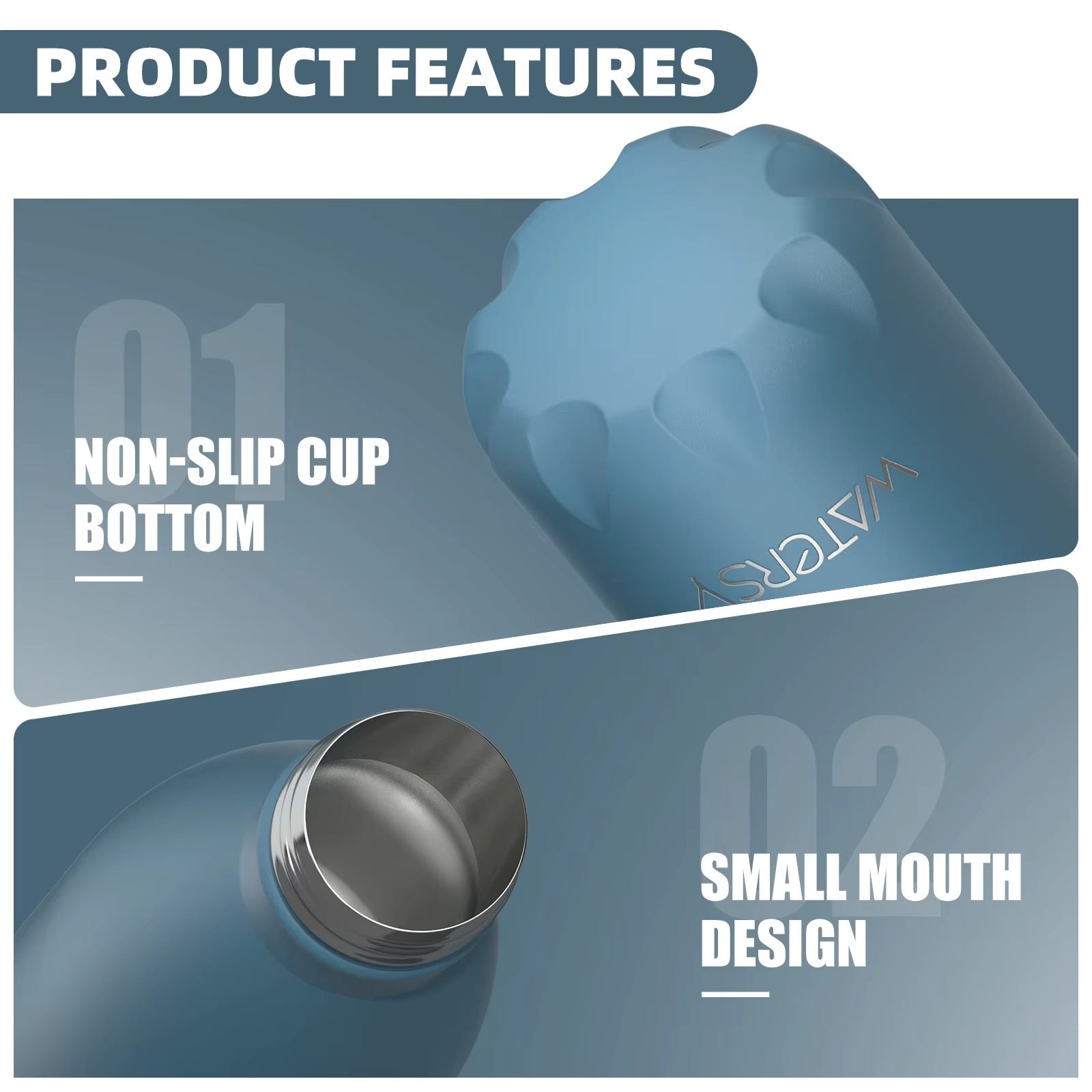 Hellomaterials Water Bottle - Stainless Steel