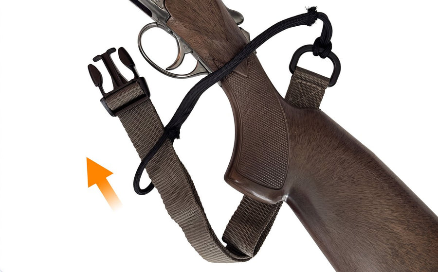 Knot the strap around the bottleneck