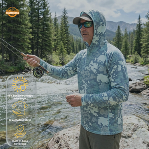 Hellomaterials UV 50+ Performance Fishing Hoodie | Mask Included